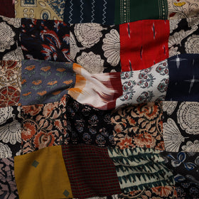 Multicolour Hand-Stitched Mosaic Cotton Kurta Material