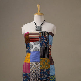 Multicolour Hand-Stitched Mosaic Cotton Kurta Material