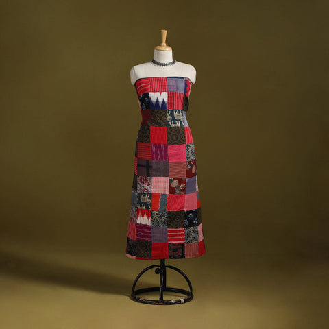 Hand-stitched mosaic cotton unstitched kurta material