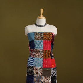 Hand-stitched mosaic cotton unstitched kurta material