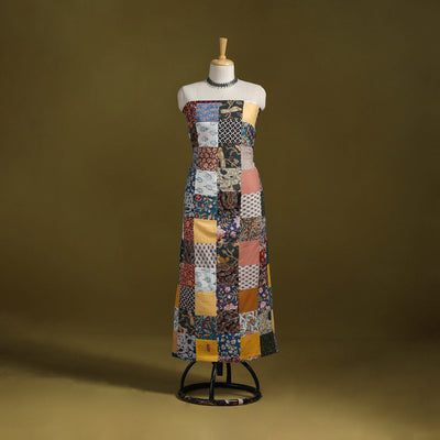 Hand-stitched mosaic cotton unstitched kurta material