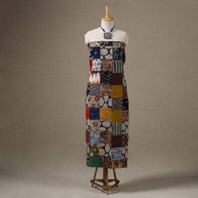 Multicolour Hand-Stitched Mosaic Cotton Kurta Material