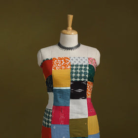 Hand-stitched mosaic cotton unstitched kurta material