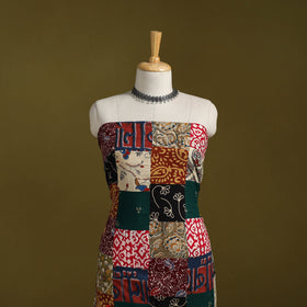 Hand-stitched mosaic cotton unstitched kurta material