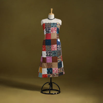 Hand-stitched mosaic cotton unstitched kurta material
