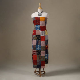 Multicolor - hand-stitched mosaic cotton unstitched kurta