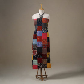 Multicolor - hand-stitched mosaic cotton unstitched kurta