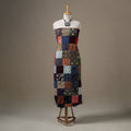 Multicolor - hand-stitched mosaic cotton unstitched kurta