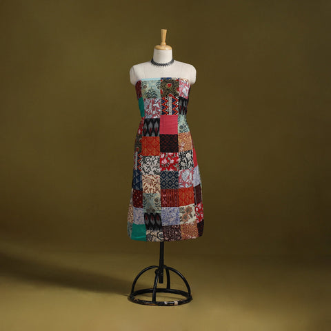 Hand-stitched mosaic cotton unstitched kurta material