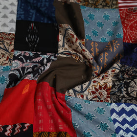 Hand-stitched mosaic cotton unstitched kurta material