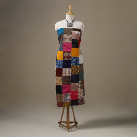 Multicolour Hand-Stitched Mosaic Cotton Kurta Material