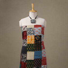 Multicolour Hand-Stitched Mosaic Cotton Kurta Material