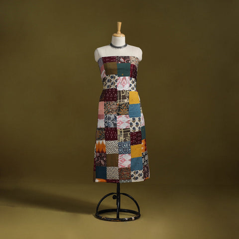 Hand-stitched mosaic cotton unstitched kurta material