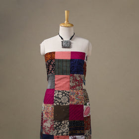 Multicolour Hand-Stitched Mosaic Cotton Kurta Material