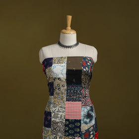 Hand-stitched mosaic cotton unstitched kurta material
