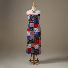 Multicolour Hand-Stitched Mosaic Cotton Kurta Material