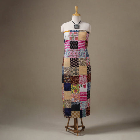 Multicolour Hand-Stitched Mosaic Cotton Kurta Material