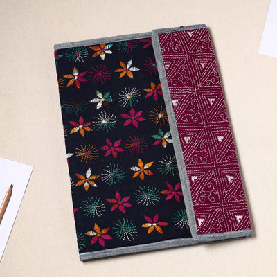 Multicolor Handcrafted Bengal Kantha Work File Folder