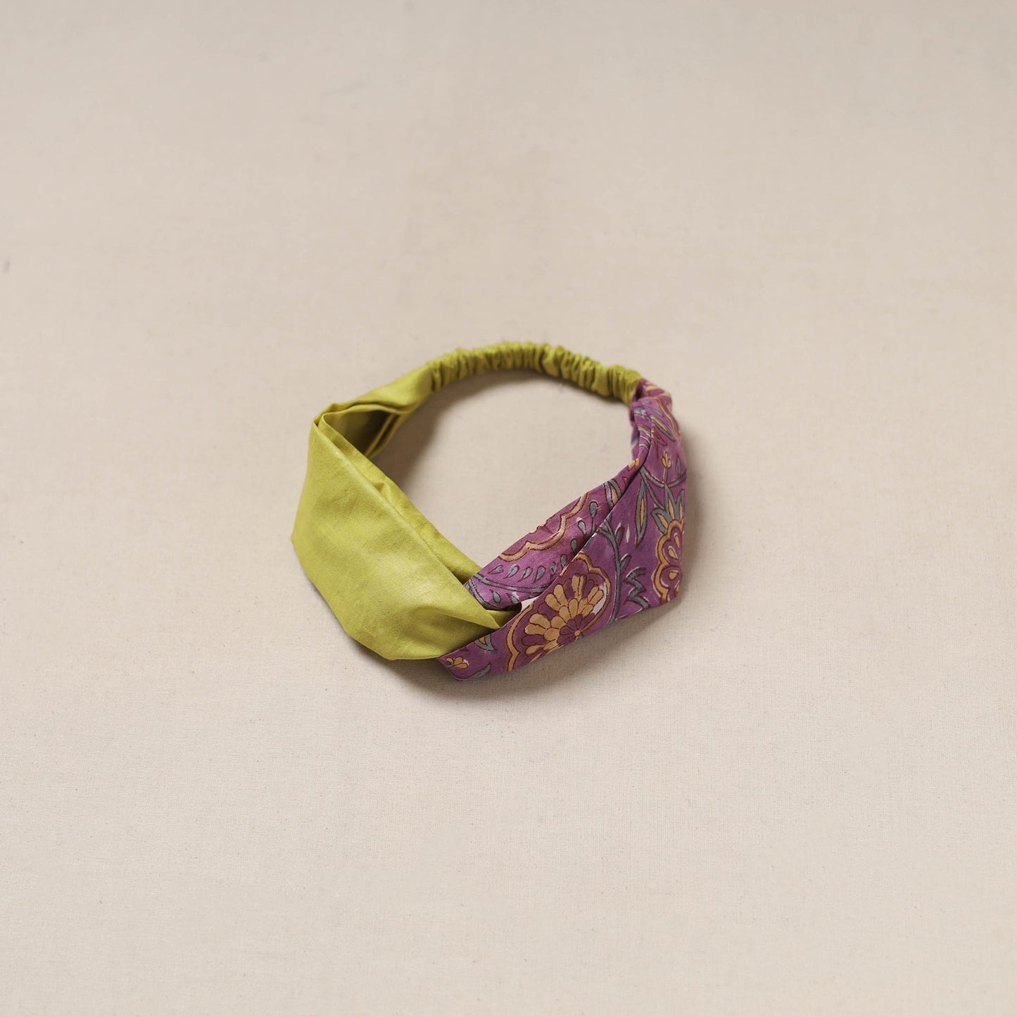 Handcrafted cotton elastic headband 05
