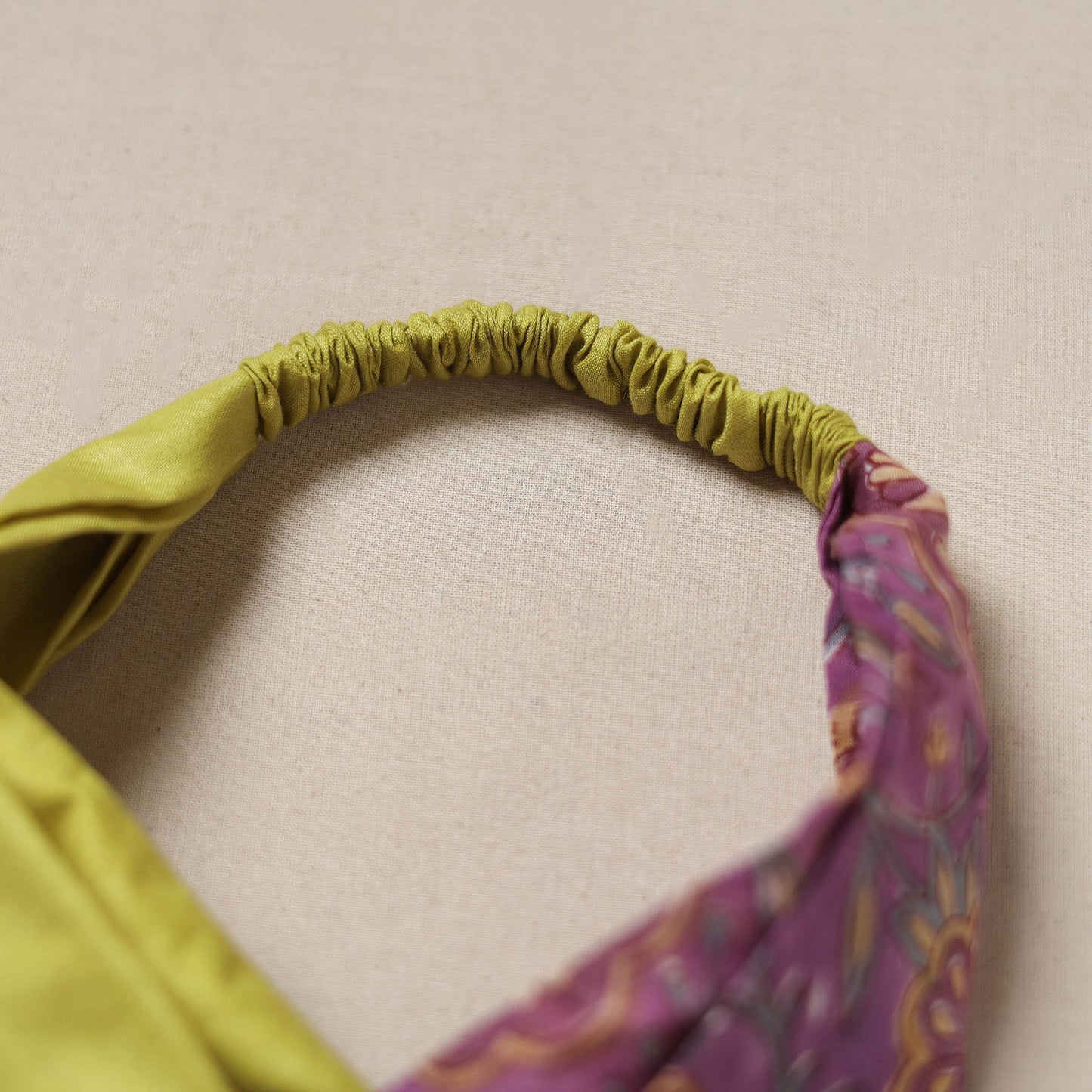 Handcrafted cotton elastic headband 05