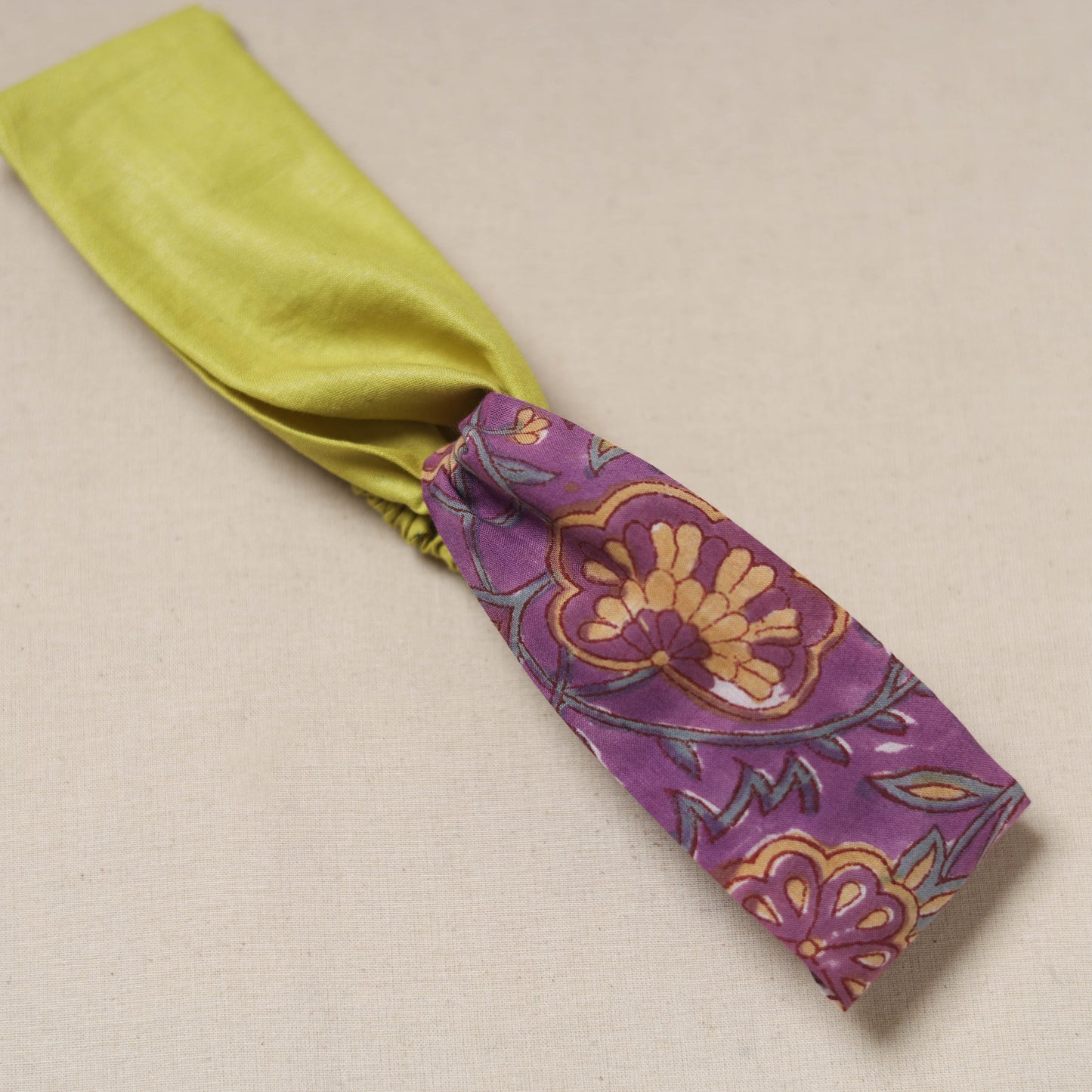 Handcrafted cotton elastic headband 05