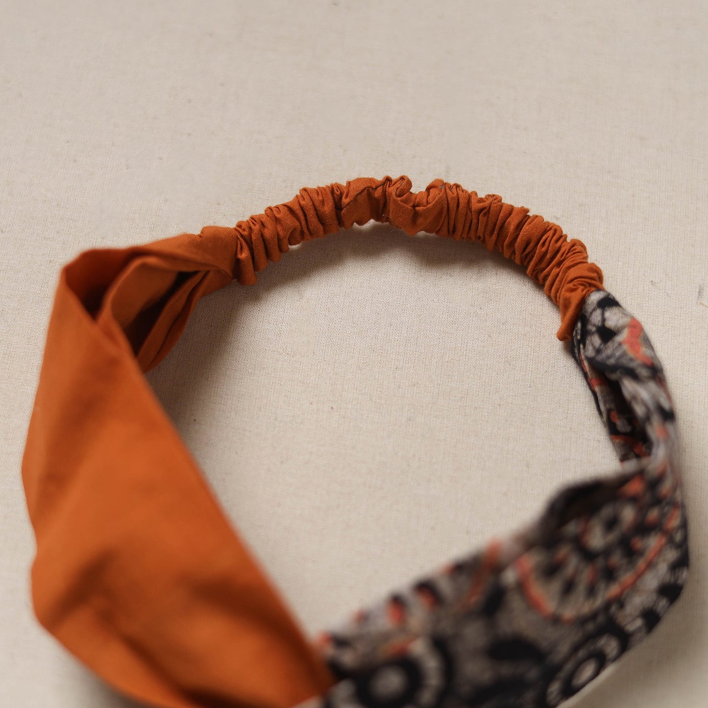 Handcrafted cotton elastic headband 08