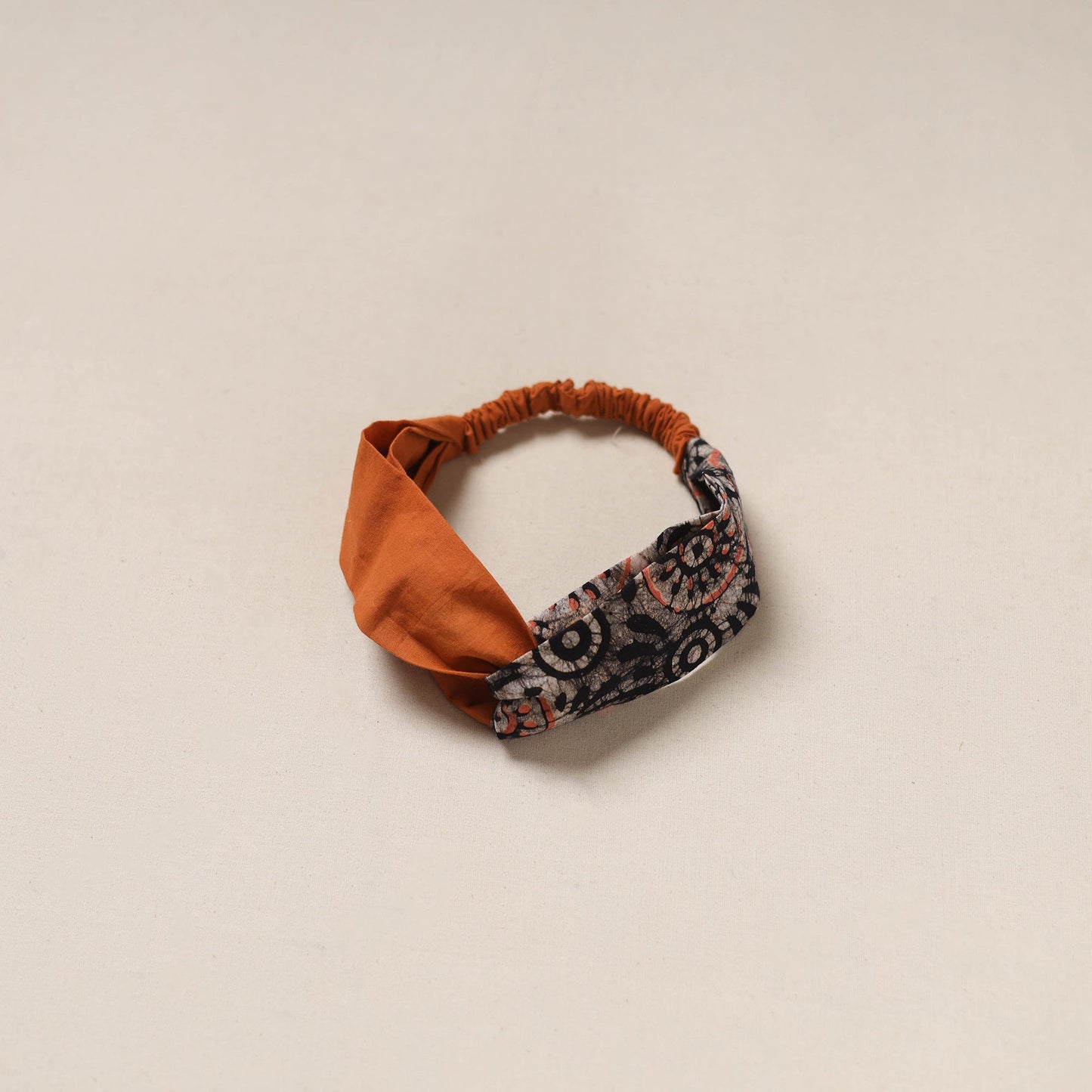 Handcrafted cotton elastic headband 08
