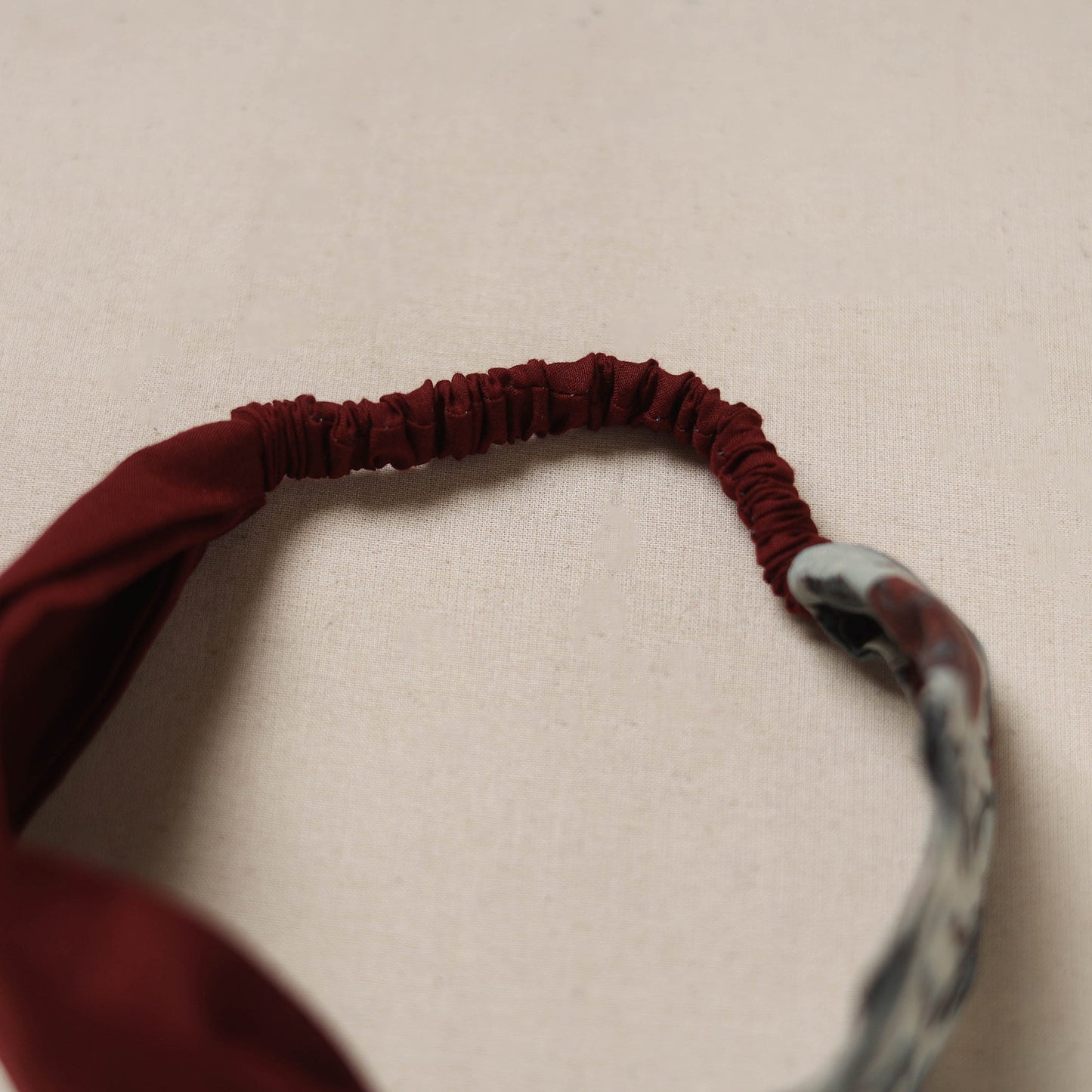 Handcrafted cotton elastic headband 09