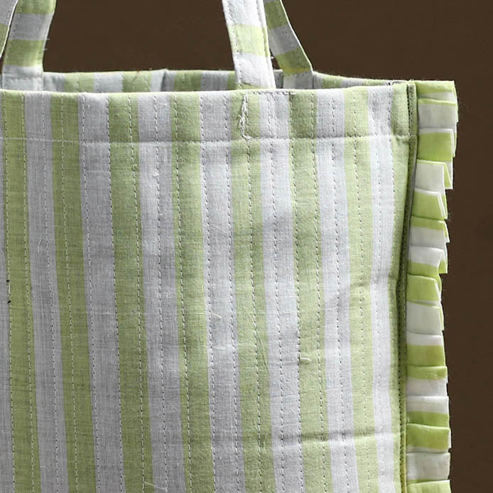 Buy Multicolor Handcrafted Cotton Frill Jhola Bag Online 01