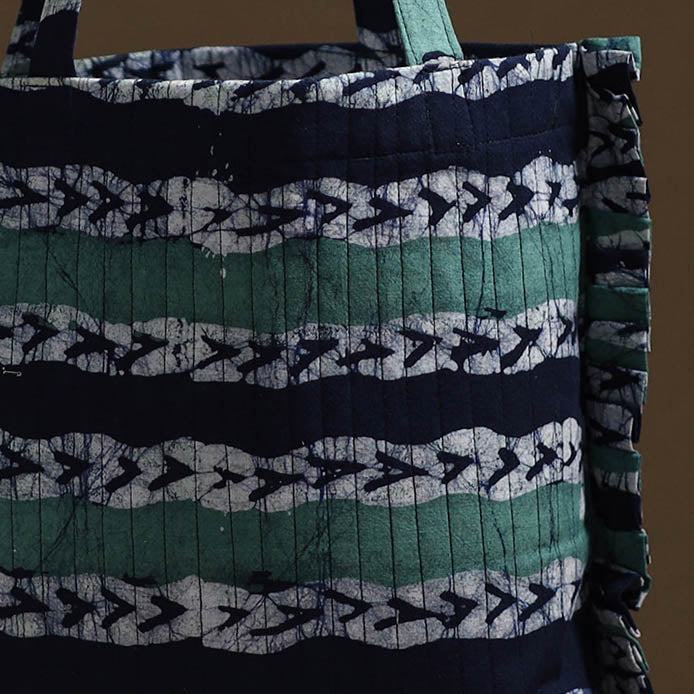 Multicolor - handcrafted cotton frill jhola bag 11