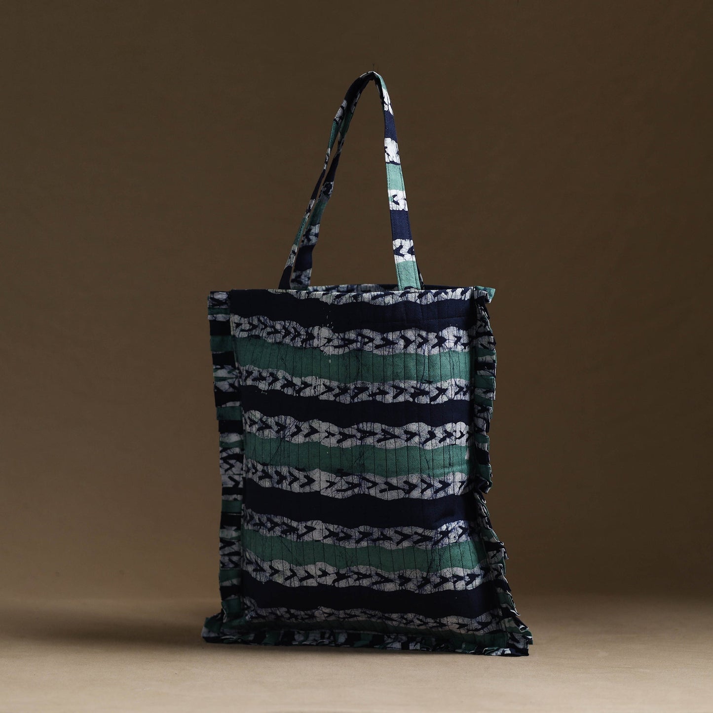 Multicolor - handcrafted cotton frill jhola bag 11