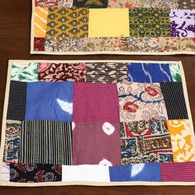 Multicolor - handcrafted cotton fusion table runner set