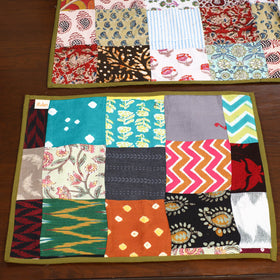 Multicolor - handcrafted cotton fusion table runner set