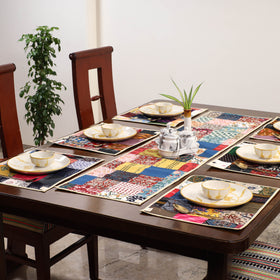 Multicolor - handcrafted cotton fusion table runner set