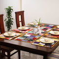 Multicolor - handcrafted cotton fusion table runner set