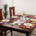 Multicolor - handcrafted cotton fusion table runner set