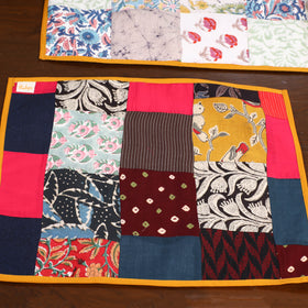 Multicolor - handcrafted cotton fusion table runner set
