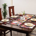 Multicolor - handcrafted cotton fusion table runner set