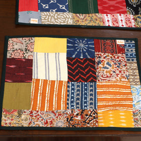 Multicolor - handcrafted cotton fusion table runner set