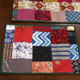 Multicolor - handcrafted cotton fusion table runner set