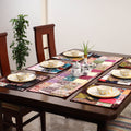 Multicolor - handcrafted cotton fusion table runner set