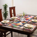 Multicolor - handcrafted cotton fusion table runner set