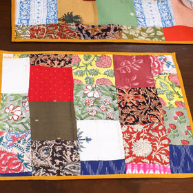 Multicolor - handcrafted cotton fusion table runner set