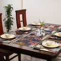 Multicolor - handcrafted cotton fusion table runner set