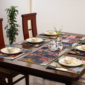 Multicolor - handcrafted cotton fusion table runner set