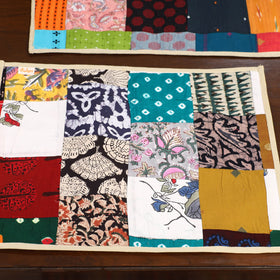 Multicolor - handcrafted cotton fusion table runner set