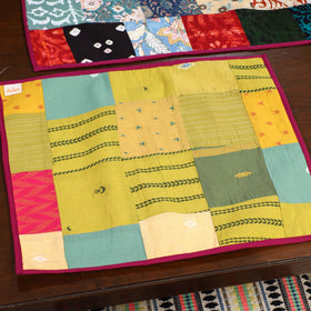 Multicolor - handcrafted cotton fusion table runner set