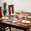 Multicolor - handcrafted cotton fusion table runner set