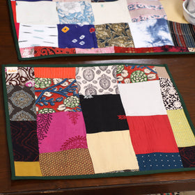 Multicolor - handcrafted cotton fusion table runner set