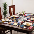 Multicolor - handcrafted cotton fusion table runner set